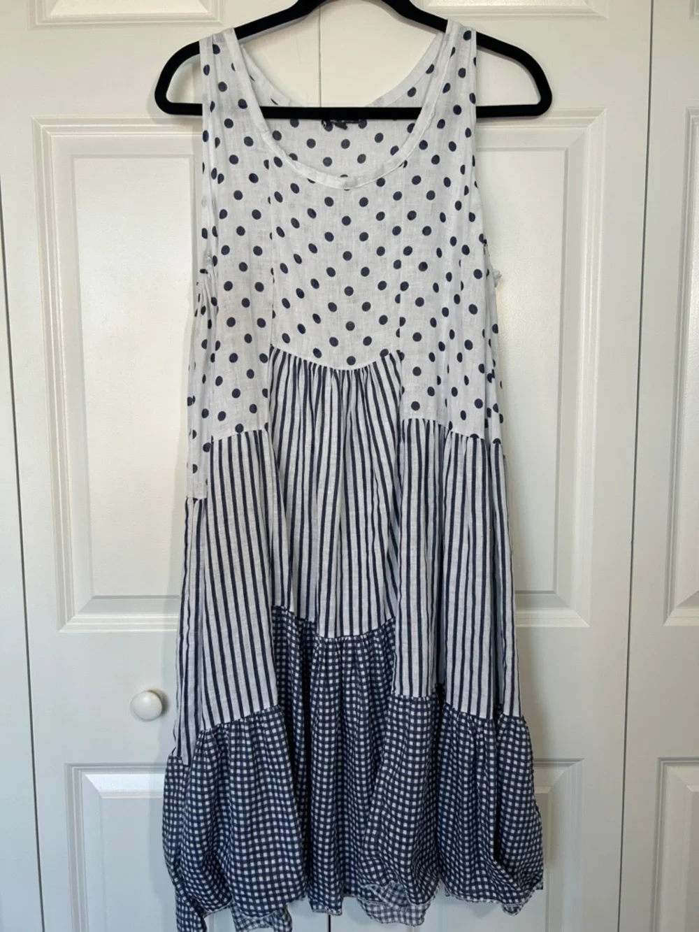 Polka Dot and Striped Women’s Dress - Picture 2 of 6